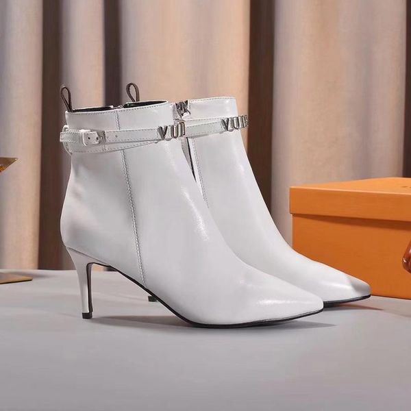 

women shoes luxury boots high -heeled ankle boots chunky booties l65 womens shoes fashion bottes femmes call back ankle boot zapatos de muje