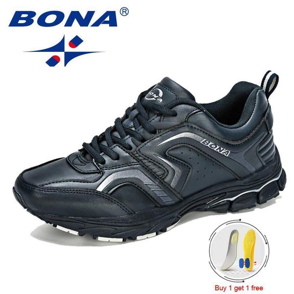 

кроссовки bona мужская кожа мужская спортивная обувь путешествия спорт на открытом воздухе беговая дышащие узелок кроссовки