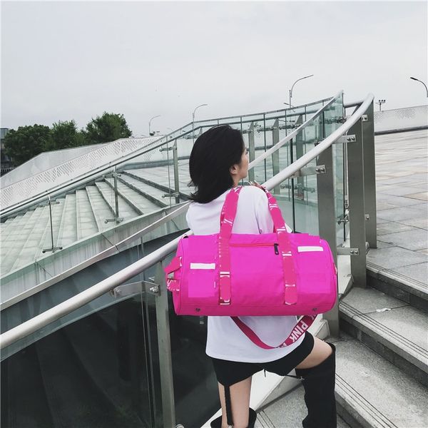

2019 oxford fitness new sports fashion yoga travel travel bag large capacity fitness bag, White