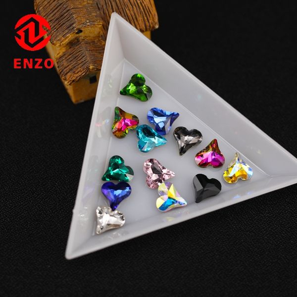 

f4tl8 crooked peach heart pointed diy mobile phone case bottom crystal diamond glass rhinestone diy clothing mobile phone shell nail care di, Silver