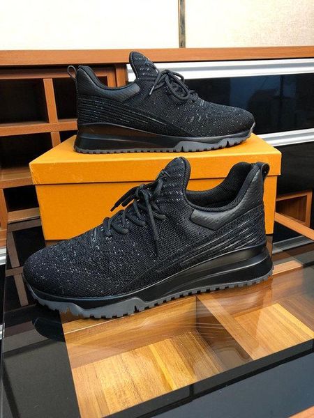 

2019o summer new flying woven mesh surface increased comfort and breathable men's sports shoes wild tide shoes original box packaging 3, Black
