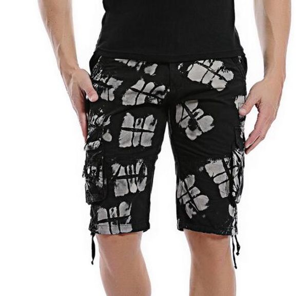 

cargo shorts men cool camouflage summer casual men short pants brand clothing comfortable camo cargo shorts, White;black