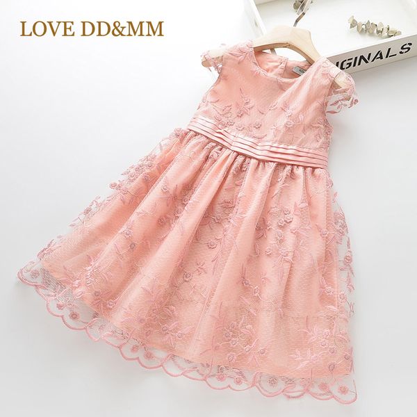 

love dd&mm girls dresses 2020 summer new children's wear girls mesh sweet flower princess dress, Red;yellow