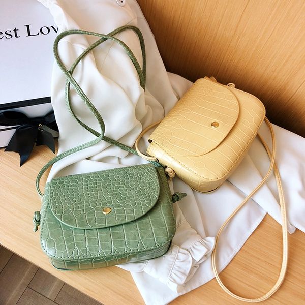 

women's shoulder shoulder small square pu stone pattern small square casual messenger bag summer mobile phone lipstick bag, White