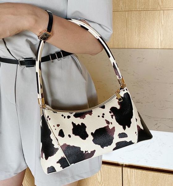 

designer handbag fashion cow shoulder bag trend all-match temperament portable female bags foreign style underarm bag