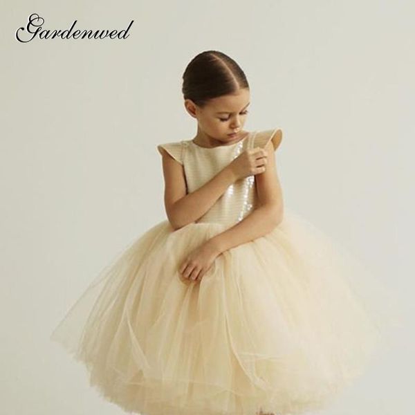 

gardenwed a-line princess flower girl dresses puffy backless communion dresses 2020 mermaid tail ball gown, Red;yellow