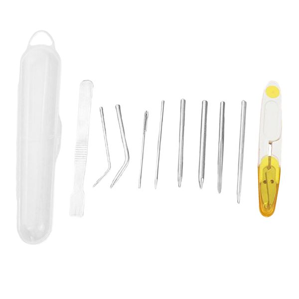 

10/11pcs stainless steel paracord & leather stitching fid needles + smoothing tool for bracelets leather string weaving