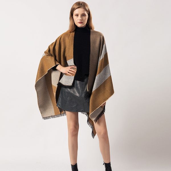 

seasonal male and female general enlarged warm loose warm scarf cloak beard scarf shawl dual-purpose cashmere cloak, Blue;gray