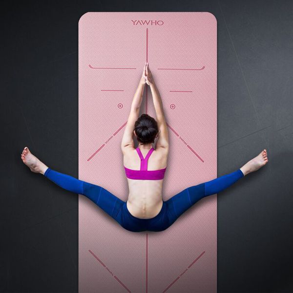 

183 * 66cm8mm non-slip утолщение по охране окружающей среды из трех частей по охране окружающей среды tpe для начинающих йога мат gym пилате