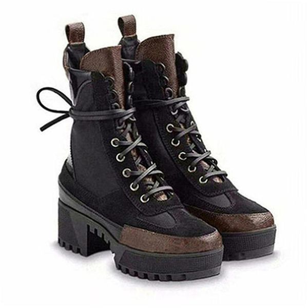 

black heart platform desert boot women martin boots booties shoes trainers leather with dust bag size 35-41 o22