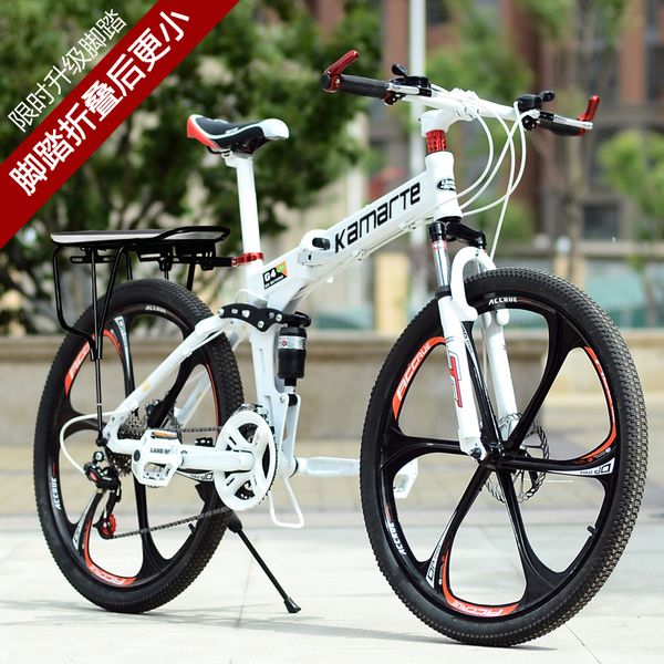 

20/26-inch authentic shock-proof oil disc brake folding aluminum alloy childrens one-wheel mountain bike