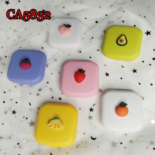 

net red pupil case case fruit glasses mini fruit square duplex box invisible glasses box ca5832, Blue