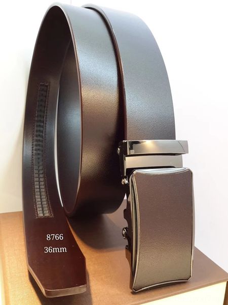 

men's 8766#3.6 wide automatic buckle vegetable tanning leather layer cowhide men's belt 8766#3.6 wide automatic belt belt, Black;brown