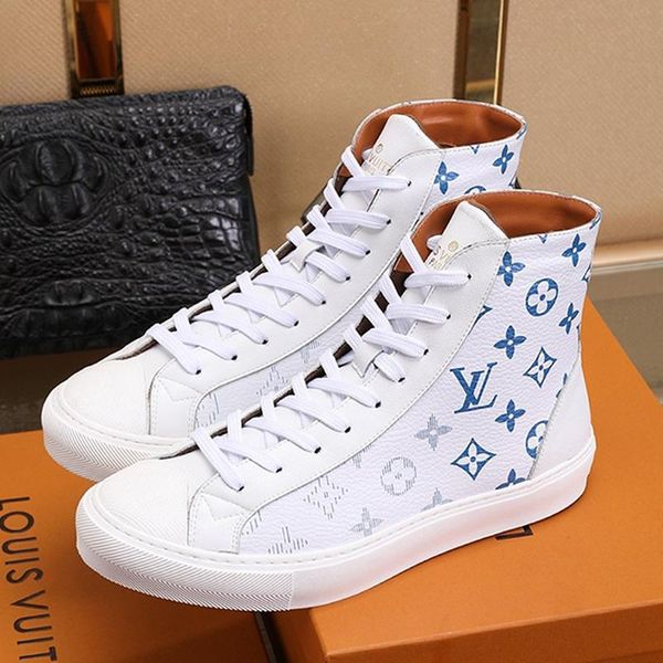 

new mens shoes casual breathable fashion footwears ankle fashion boots with origin box mens shoes casual style bottes hommes drop shipping, Black