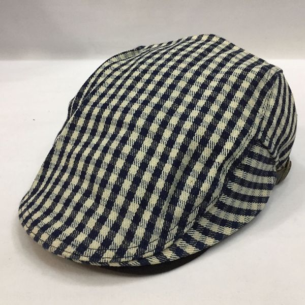 

duck tongue men's and women's korean style fashionable beret beret buckle small plaid adjustable casual fashion forward hat, Blue;gray