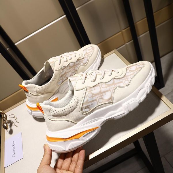 

2020f new men's leather letter lace up flat casual shoes, fashionable wild outdoor sneakers, size: 38-45, Black