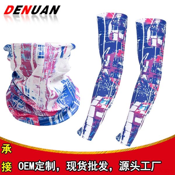 

62am8 super elastic silk seamless scarf driving combination quick-drying printing face protection arm scarf ice sleeve drive ice sleeve towe