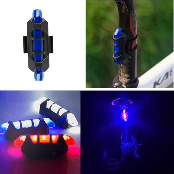 

new bicycle light rechargeable 5 led usb rechargeable bike bicycle tail 4 model warning light rear safety