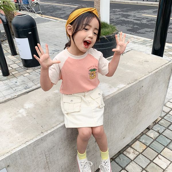 

2020 интернет-знаменитость летом рубашки случайной западного стиль база рубашки новой короткие рукава девушка вокруг шеи девушки для детей, Blue