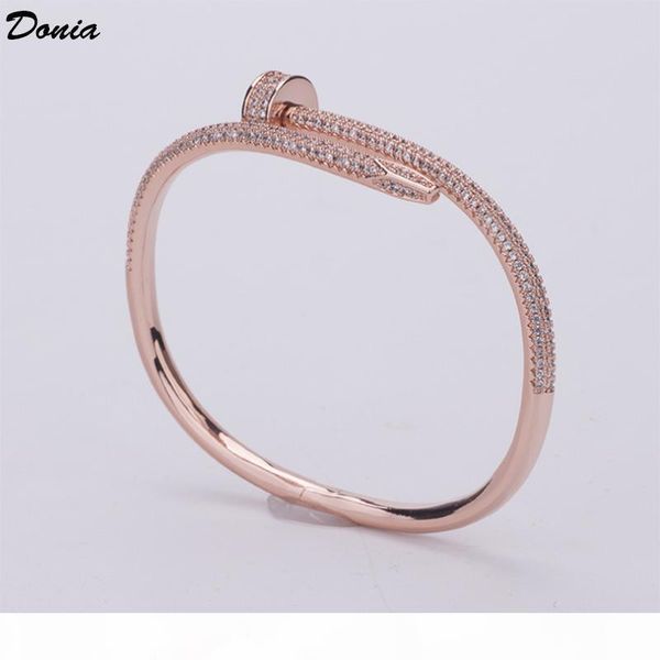 

donia jewelry party european and american fashion card family large classic micro inlaid zirconia bracelet women's bracelet birthday gi, Black
