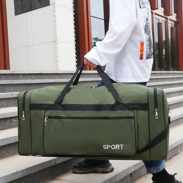 

fgoiball multifunctional foldable large capacity portable fitness bag men and women long-distance travel bag oxford cloth 56-75l