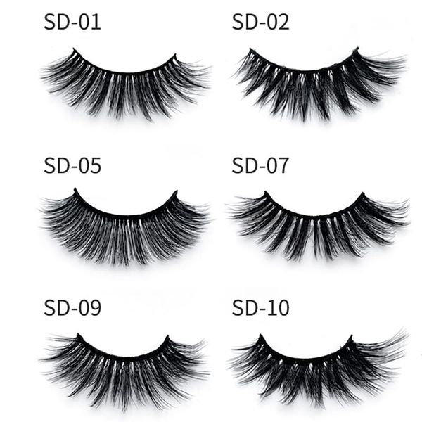 

SD series Beauty Tools False Eyelashes 25mm 5d mink lashes 100% Real 3D Mink 15mm 3d mink Lashes box Manual Sharpening Soft Natural