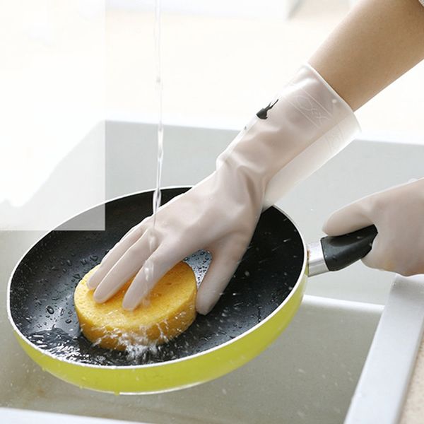 

new 1 pair magic silicone dish washing gloves laundry waterproof non-slip wear-resistant and durable cleaning gloves dhl free
