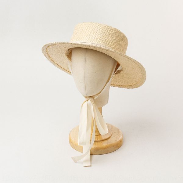 

n5rg0 children's summer new ring cotton rope decorative hand-woven wide sun straw sun eaves lafite straw hat outdoor tourism sunshade h, Yellow