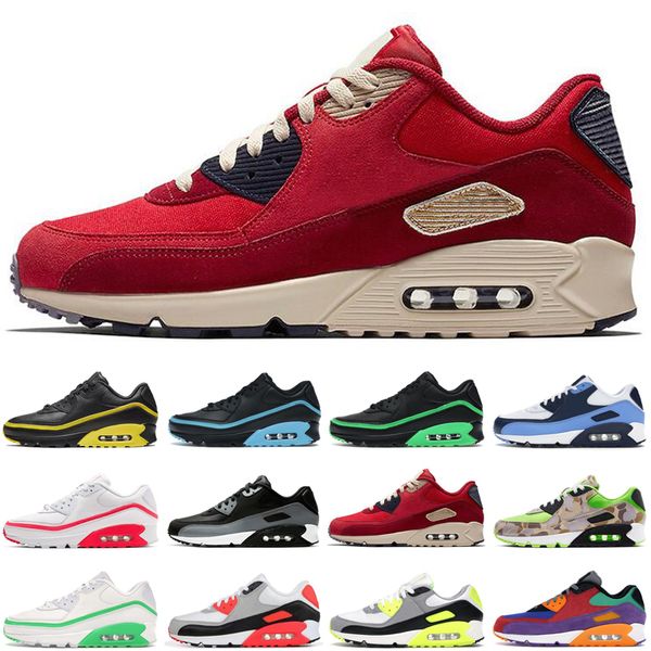 

nike air max airmax 90 90-х годов мужчины женщины кроссовки черный белый oreo инфракрасный открытый мужские женские замшевые кроссовки спорт