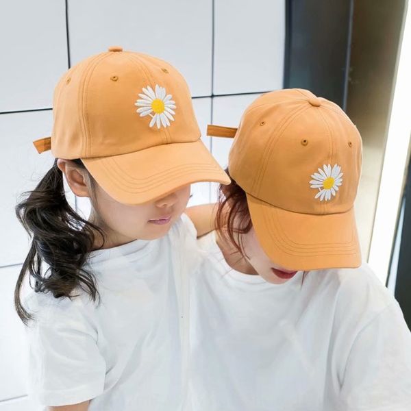 

wrxoo parent-child flower embroidery baseball embroidered baseball cap children's korean fashion all-match cap student couple sun hat, Blue;gray