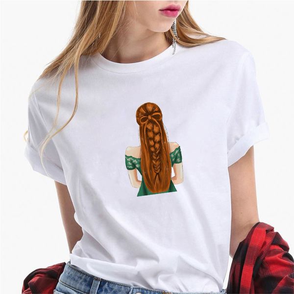 

luslos women 2020 summer short sleeve floral flower fashion lady t-shirts t shirt ladies womens graphic female tee t-shirt, White