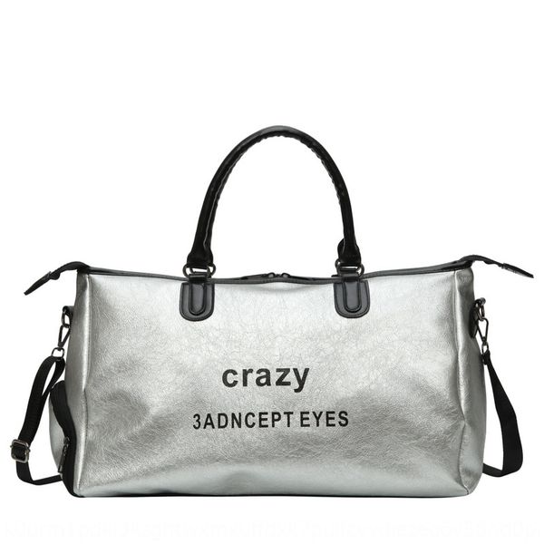 

ccjrj коротких расстояния женщин портативный багажные мужской корейский стиль мягкой кожа большой емкость водонепроницаемый фитнес спорт пут, White