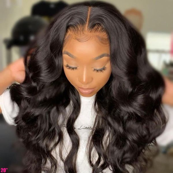 

lace front человеческих волос парики pre щипковых 13x4 парик объемная волна 180 плотность волнистые парик фронта шнурка remy бразильский пар, Black