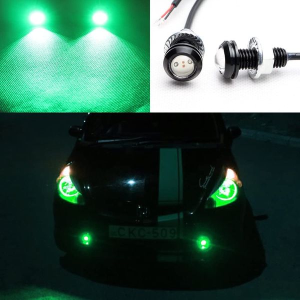 20 Stück/Packung grünes Eagle Eye LED-Licht 9 W DRL Nebelscheinwerfer Tagfahrlicht Kofferraum Motorrad Markierungsleuchte Rückfahrscheinwerfer Nebelscheinwerfer