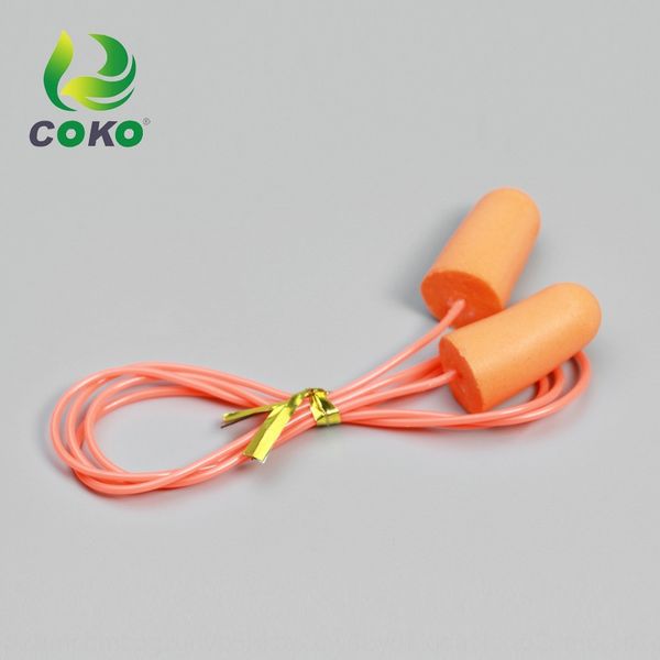 

s3740 large decibel reduction industrial pu foam earplugs anti-dropping lanyard noise reduction bullet earplugs sleep and learning learning