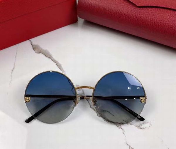 

износ 0022s круглый semi ободком металла солнцезащитные очки очки вс женщин модные солнцезащитные очки оттенки глаз новые с коробкой, White;black