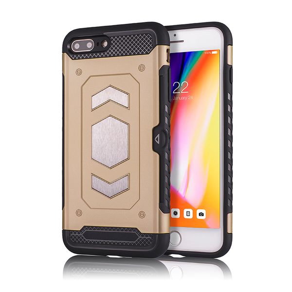 

full body protection for camera designer cell phone case on for iphone 7plus 8plus with card slot and drop resistant