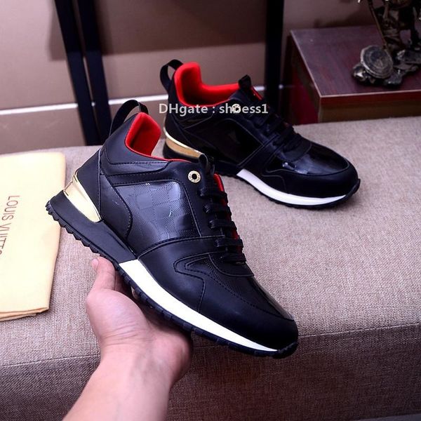 

21210k new luxury design mens leather printed fashion sports shoes wild breathable mens casual shoes mens party shoes size :38 -45, Black