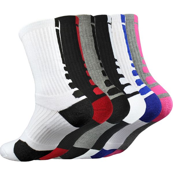 

sports socks 1 pair men children compression cycling basketball cotton towel bottom winter outdoor camping hiking, Black