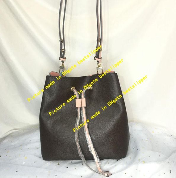 

m44022 classic neonoe handbags shoulder leather bucket bags bag crossbody women monograms flower noé lady fashion bag drawstring bags twso, Red;black