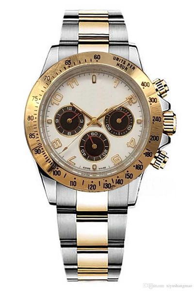 

wristwatches selling premium black dial 40mm cosmograph 116503 two-tone gold stainless steel mechanical automatic mens watch, Slivery;brown