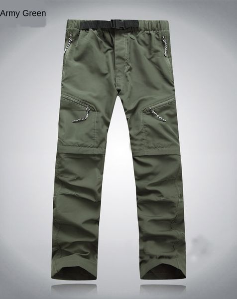 

outdoor detachable and shorts quick-drying pants men's thin breathable quick-drying shorts solid color hiking pants, Gray;blue