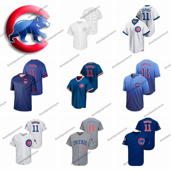 

custom men women kids chicago cubs 32 chatty 11 yu darvish 11 yu-san home black gray white navy baseball jerseys, Blue;black