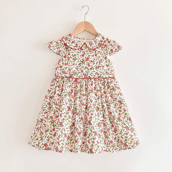 

girls dress summer brand new flowers printed girls party sleeveless princess dress baby kids girl clothing vestidos, Red;yellow