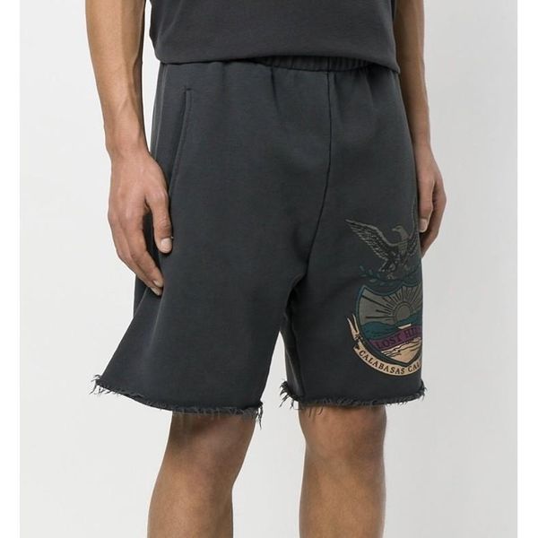 

season 5 calabasas terry short curling eagle cropped shorts mens designer pants womens couples hip hop streeet short trousers hfssdk029, White;black