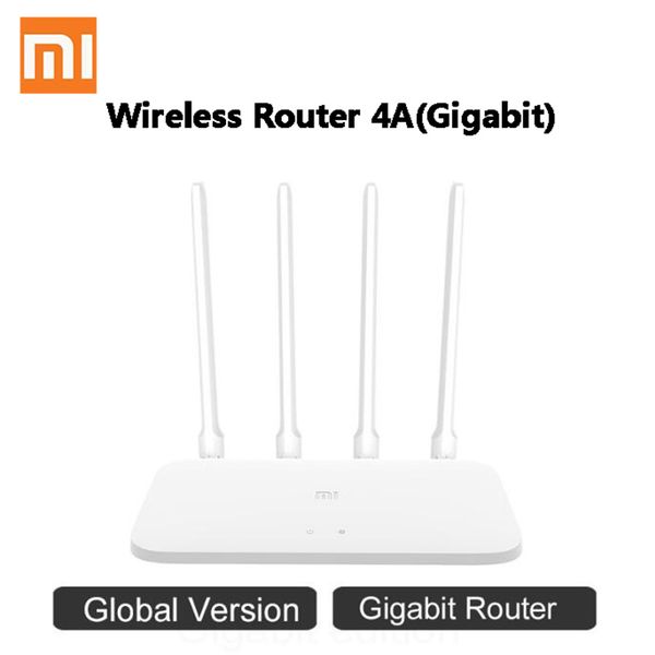 Xiaomi Mi Router 4A Gigabit versão 2.4GHz 5GHz 1167Mbps WiFi Repeder 128MB DDR3 Ganho de alto ganho 4 Extender de rede de antenas