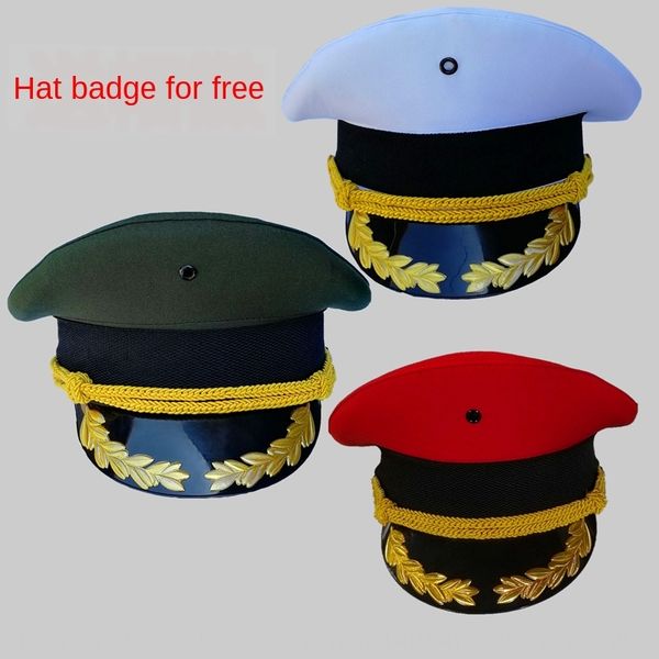 

army green boutique men's mizuho st. drum band honor boutique hat men's big hat guard performance cap security big cap, Blue;gray