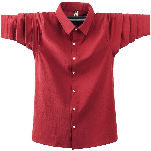 

men's dress shirts 2021 fashion men long sleeve casual red formal shirt slim fit wedding male clothing autumn 5xl, White;black
