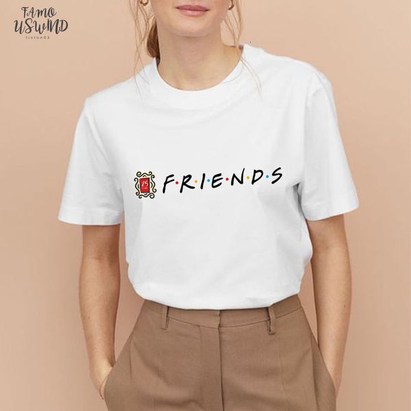 

friends tv show 25th anniversary women t shirt thanksgiving day harajuku t shirt fashion fans gift women fashion plus size, White