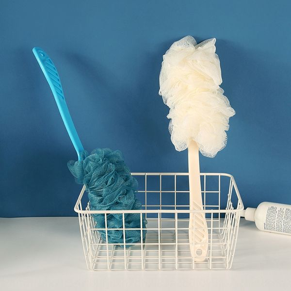 

2407 fashion long handle hanging towel ball bath brush mud rubbing bath towel back rubbing brush t